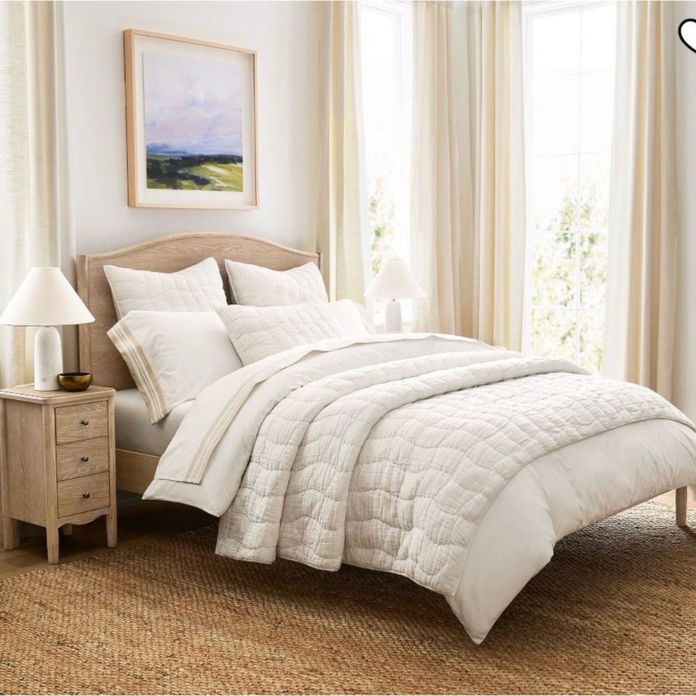 Pottery Barn Tan Quilted Bedding Set - Picture 6 of 11